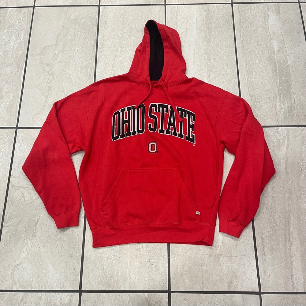 Vintage Ohio State Buckeyes OSU Varsity Red Hoodie Men’s Large NCAA Sweatshirt